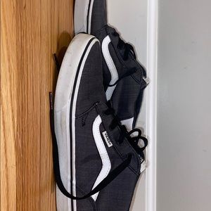 selling a pair of dark grey vans :)